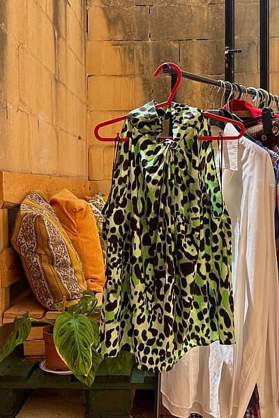 Green Animal Print Sleeveless Top by Et Vous — pre-loved on Thrifted.mt